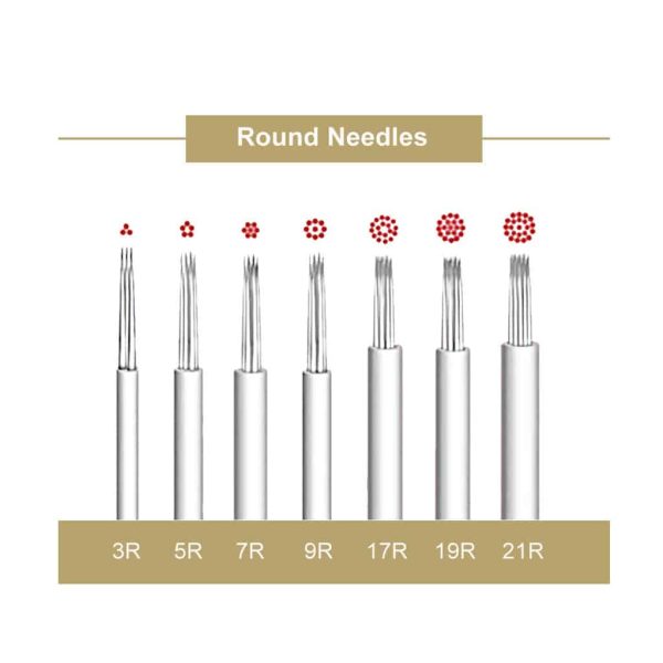 Micro Circular Needle Microblading 3D, Fog Round Needle (3R, 5R, 7R, 9R, 17R, 19R, 21R)